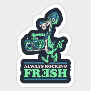 Always rocking fresh tiger cartoon Sticker